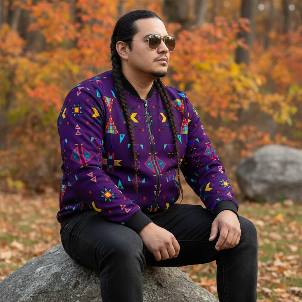 Enemy Territory Berry Zippered Collared Lightweight Jacket