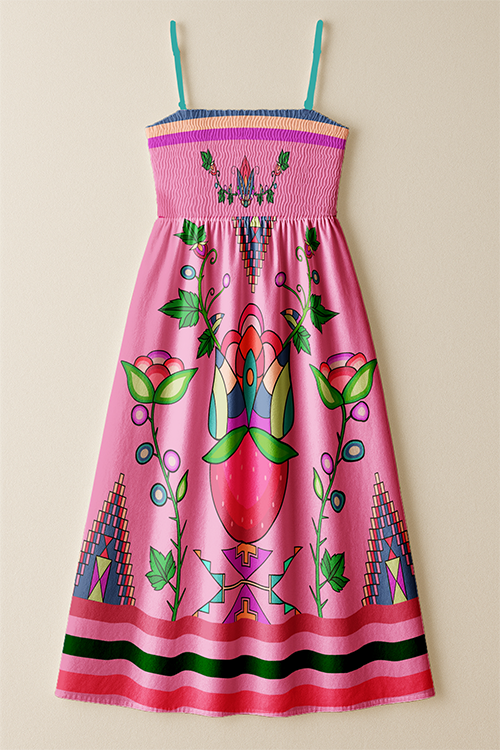 Heartberry Bloom Pink Smock Top Dress