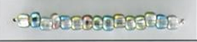 Silver Lined Seed Beads Size 11/0 - Rainbow Steel