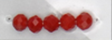 6mm Rondelle Glass Bead - Crimson