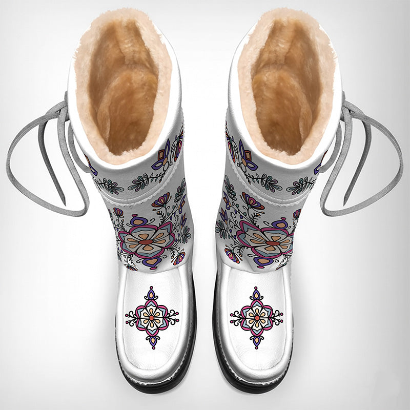 Aurora Petal Glow Real Leather MocLux Tall