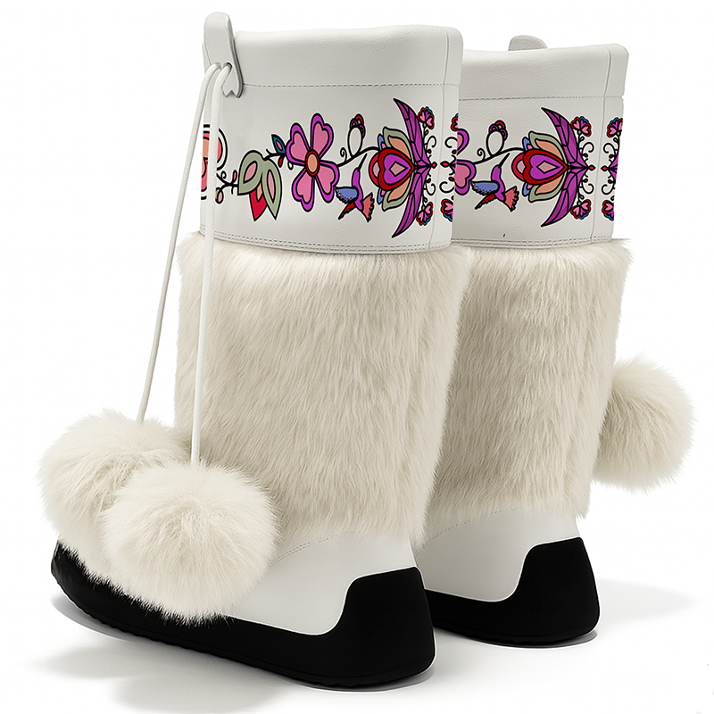 Frosted Leaf Spirit Real Leather MocLux Calf with Fur