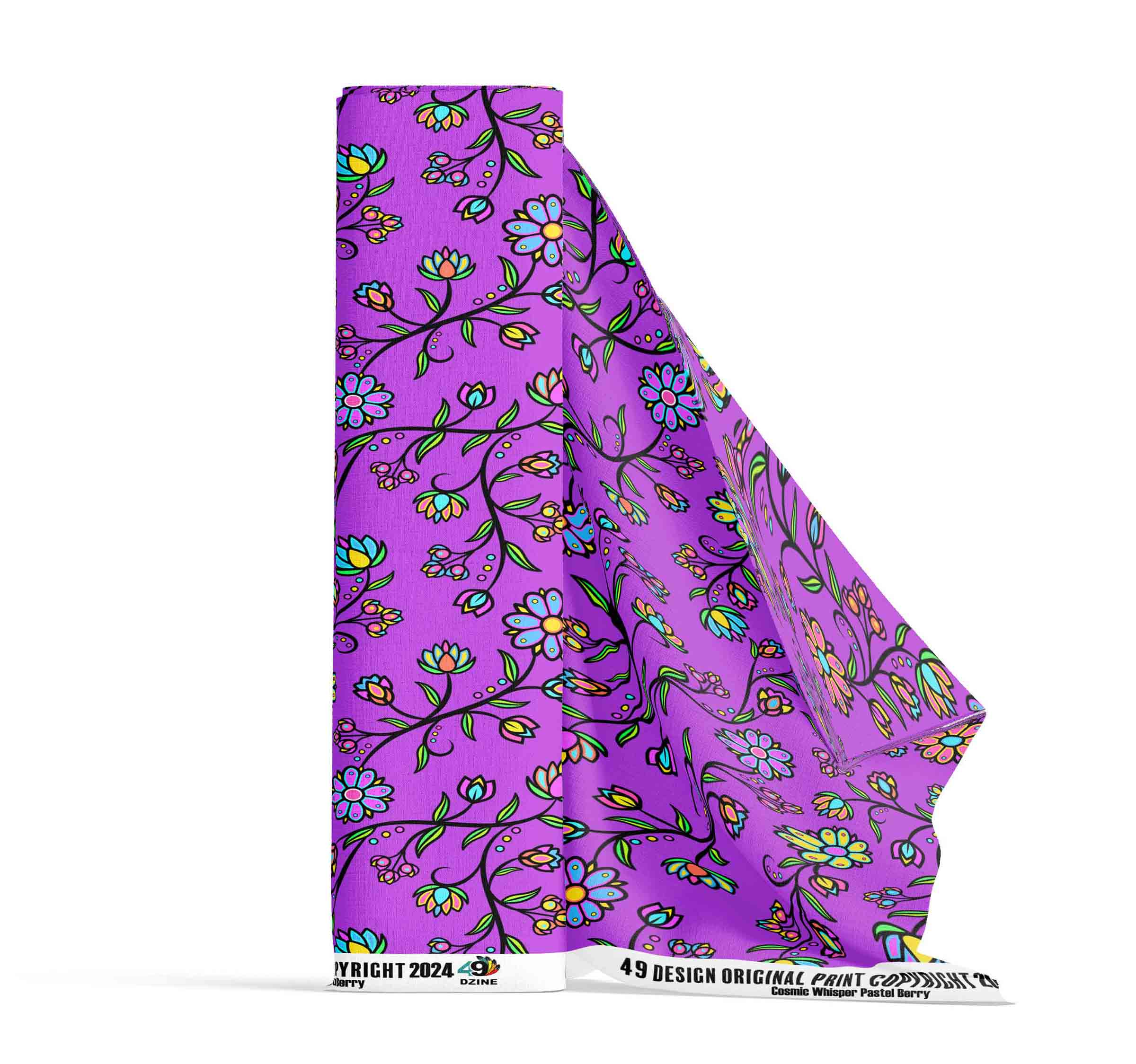 Cosmic Whisper Pastel Berry Cotton Poplin