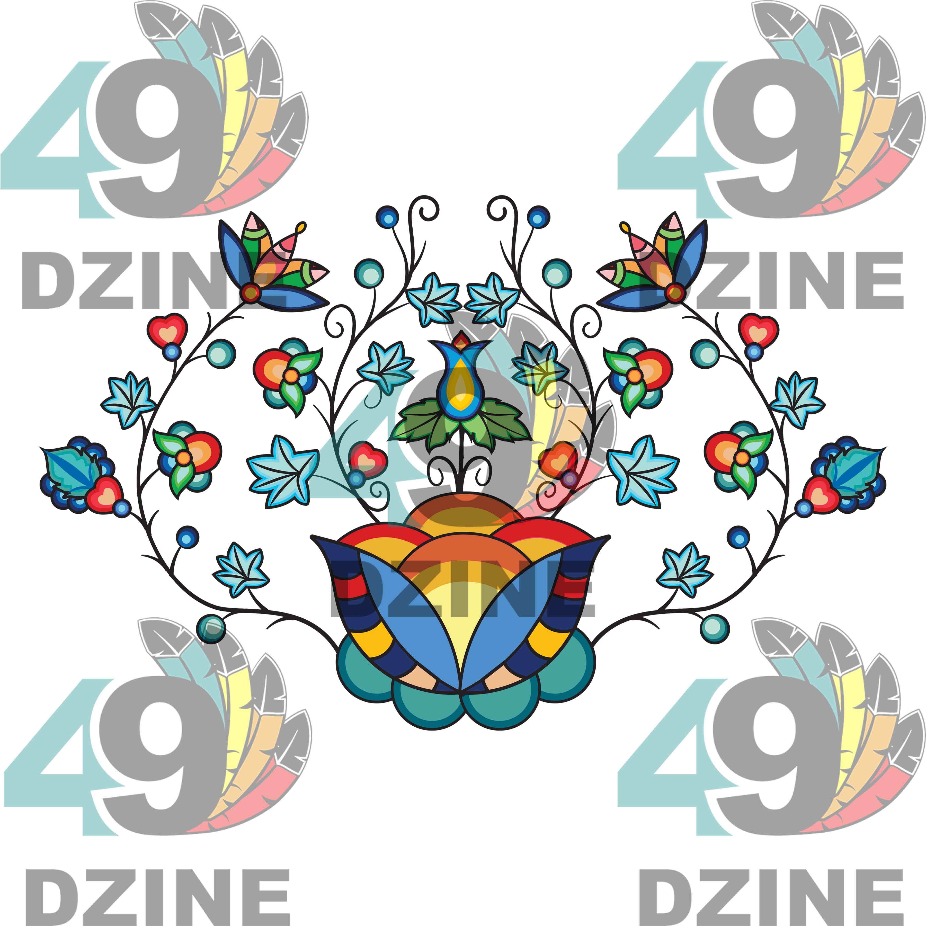 Floral Transfer - Heartbeat Bloom Various Sizes