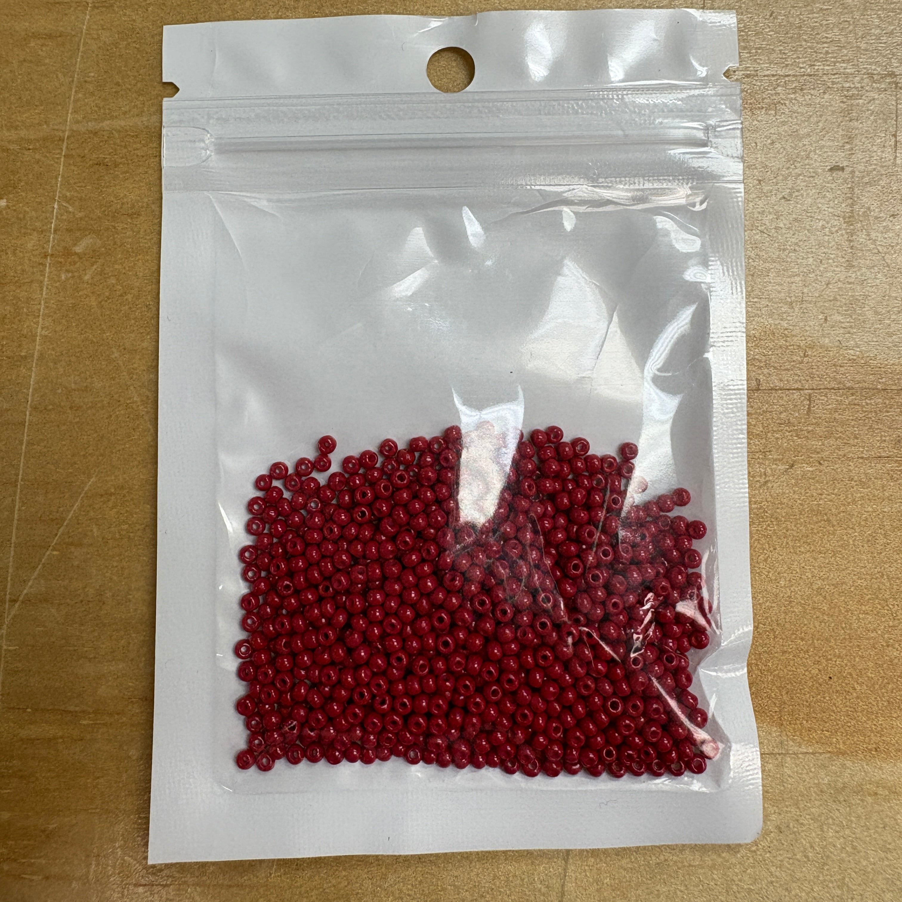 2mm Glass Seed Beads Size 12/0 - Deep Berry