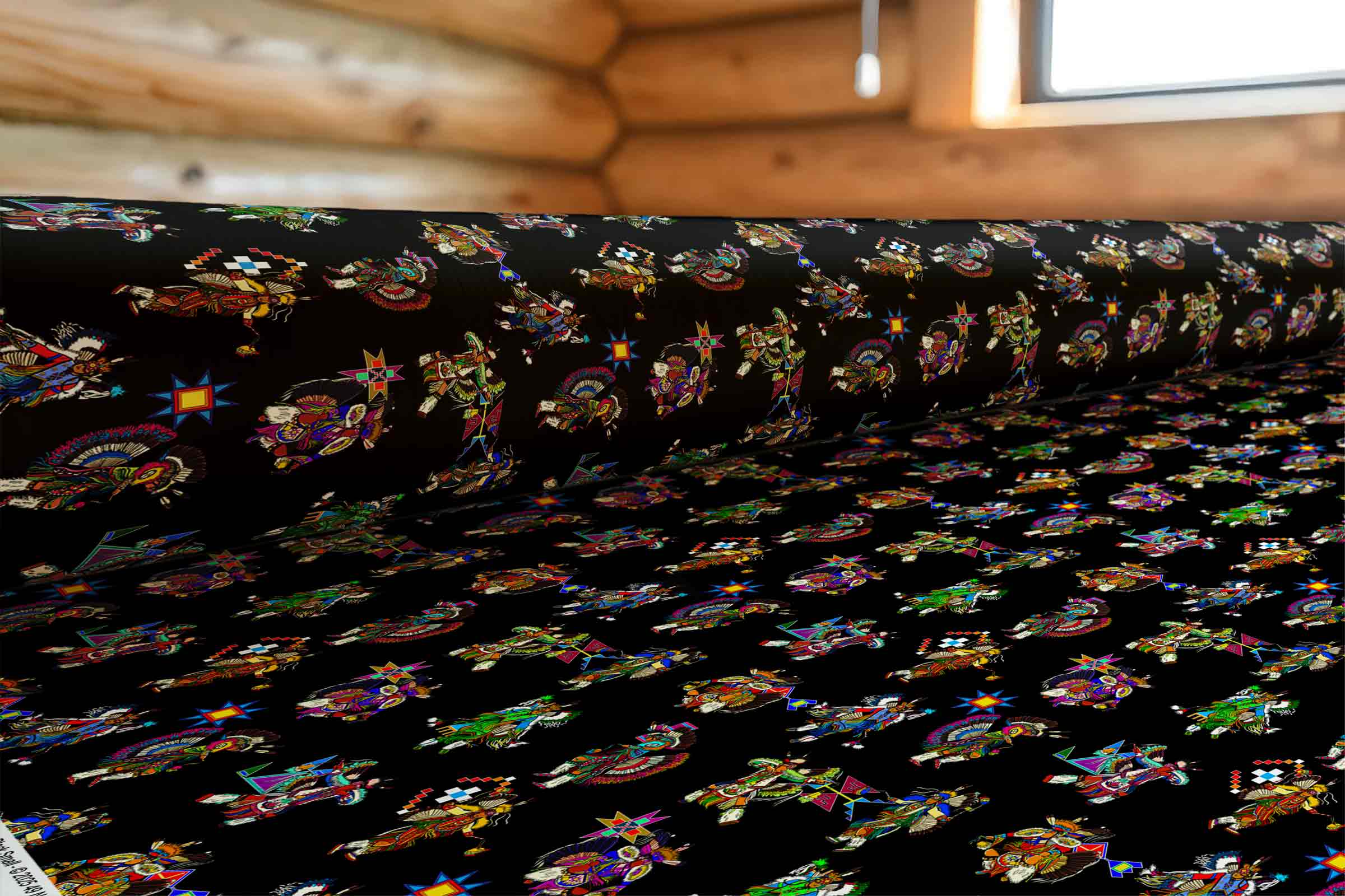 Men's Fancy Dancers Black Small Cotton Poplin