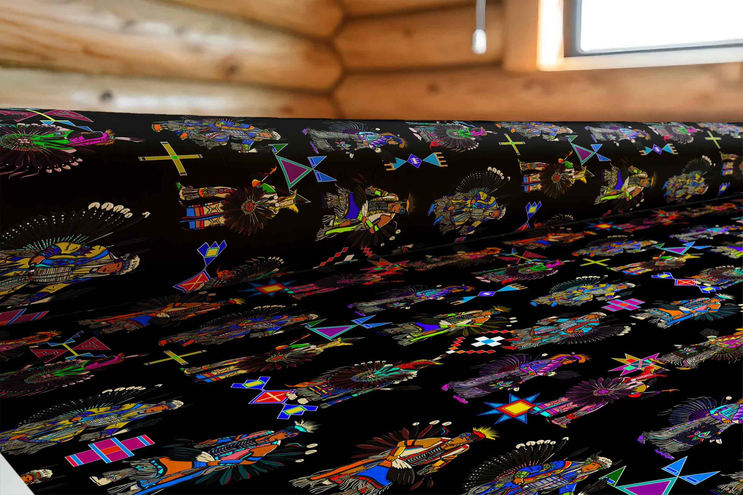 Men's Tradish Dancers Black Large Cotton Poplin