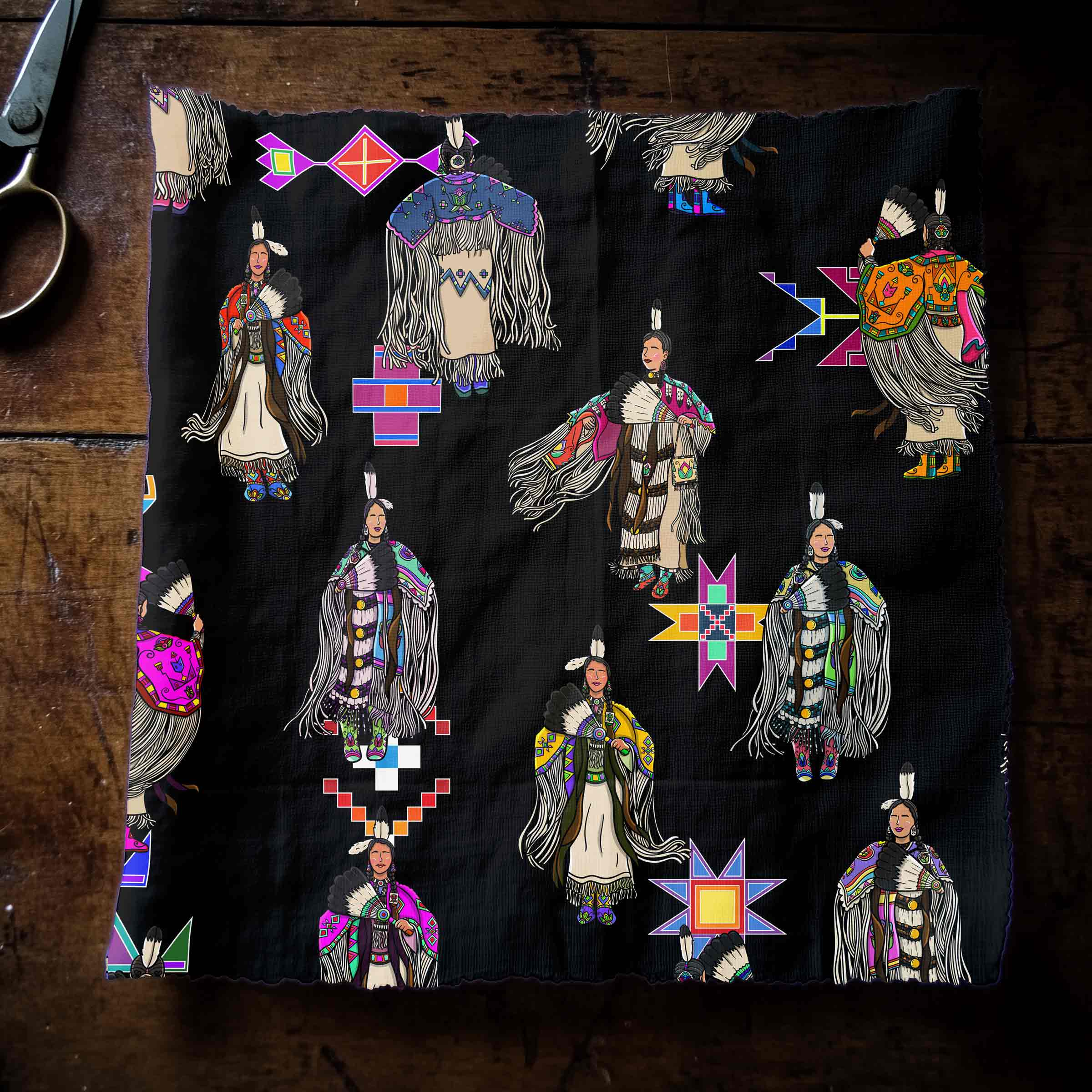 Women's Tradish Dancers Black Small Cotton Poplin