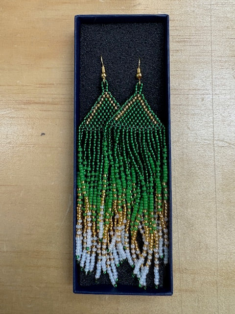 Danielle Redgun Beaded Dangling Earrings