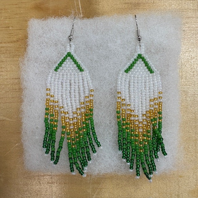 Danielle Redgun Beaded Dangling Earrings