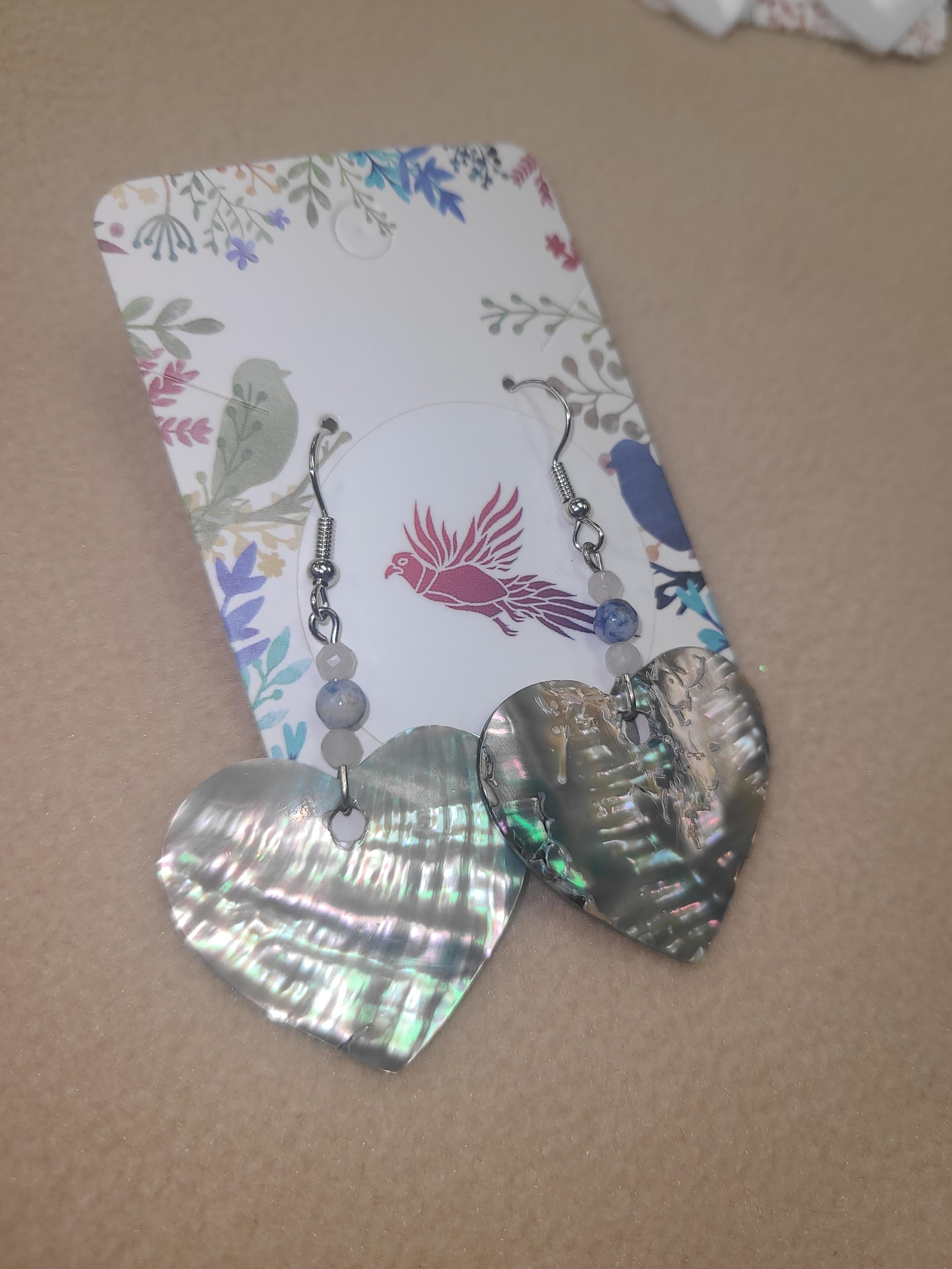 Kida Luttrell Abalone Heart Earrings