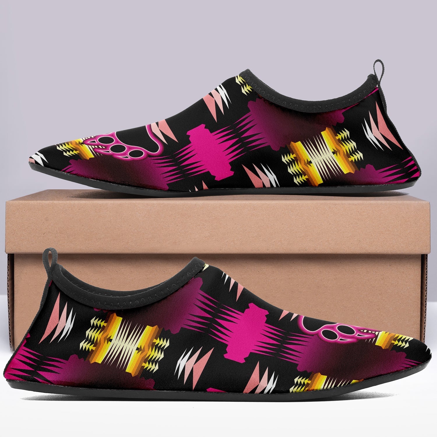 Kids Midnight Sage Pink Bearpaw Sockamoccs Slip On Shoes