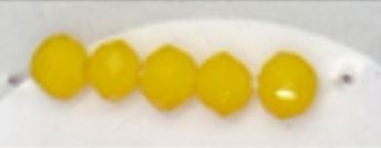 6mm Rondelle Glass Bead - Lemon Meringue
