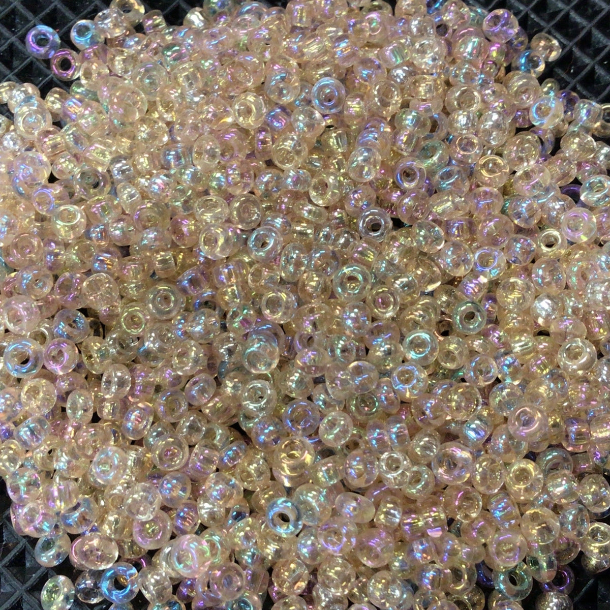 Transparent Seed Beads Size 11/0 - Rainbow Peach