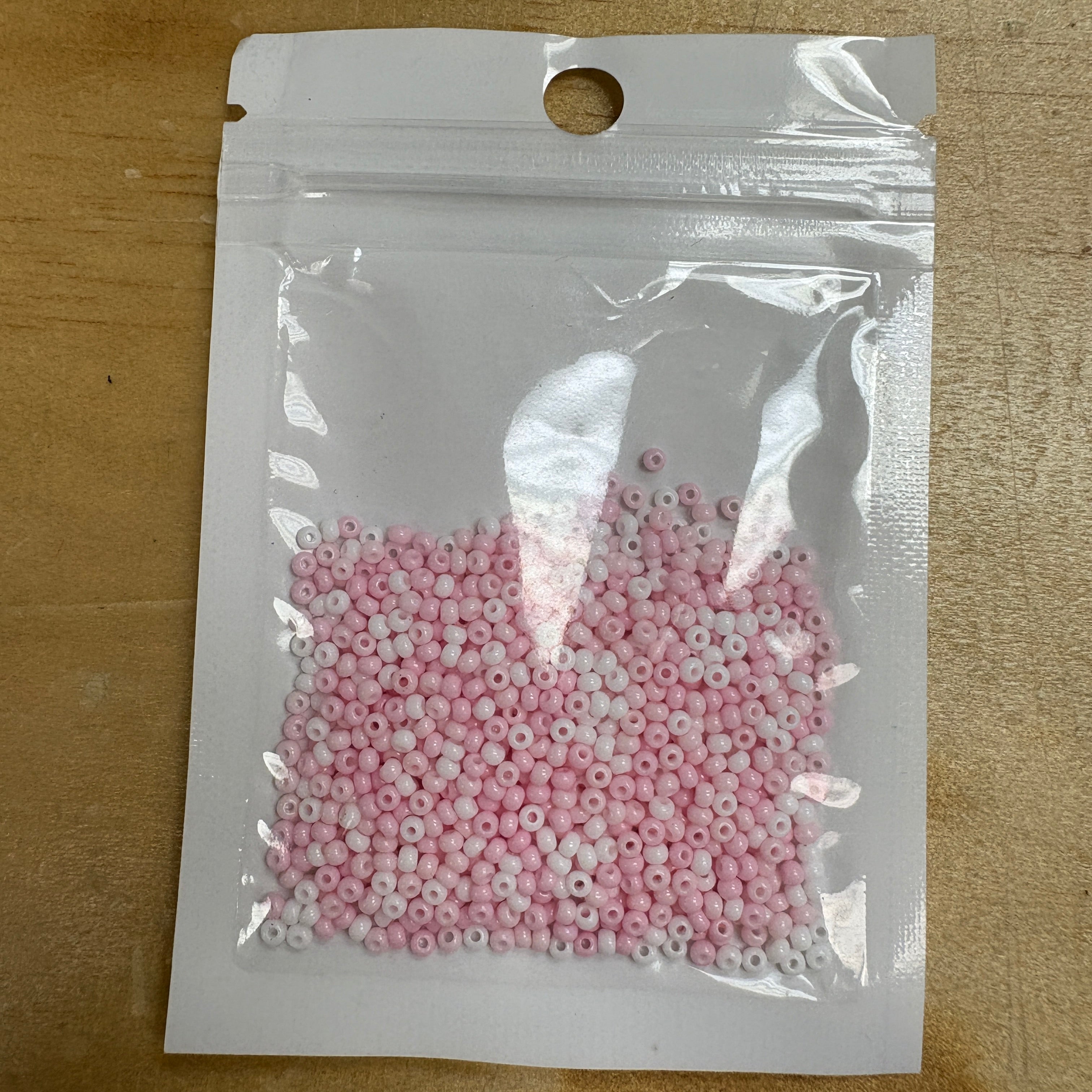 2mm Glass Seed Beads Size 12/0 - Cotton Candy