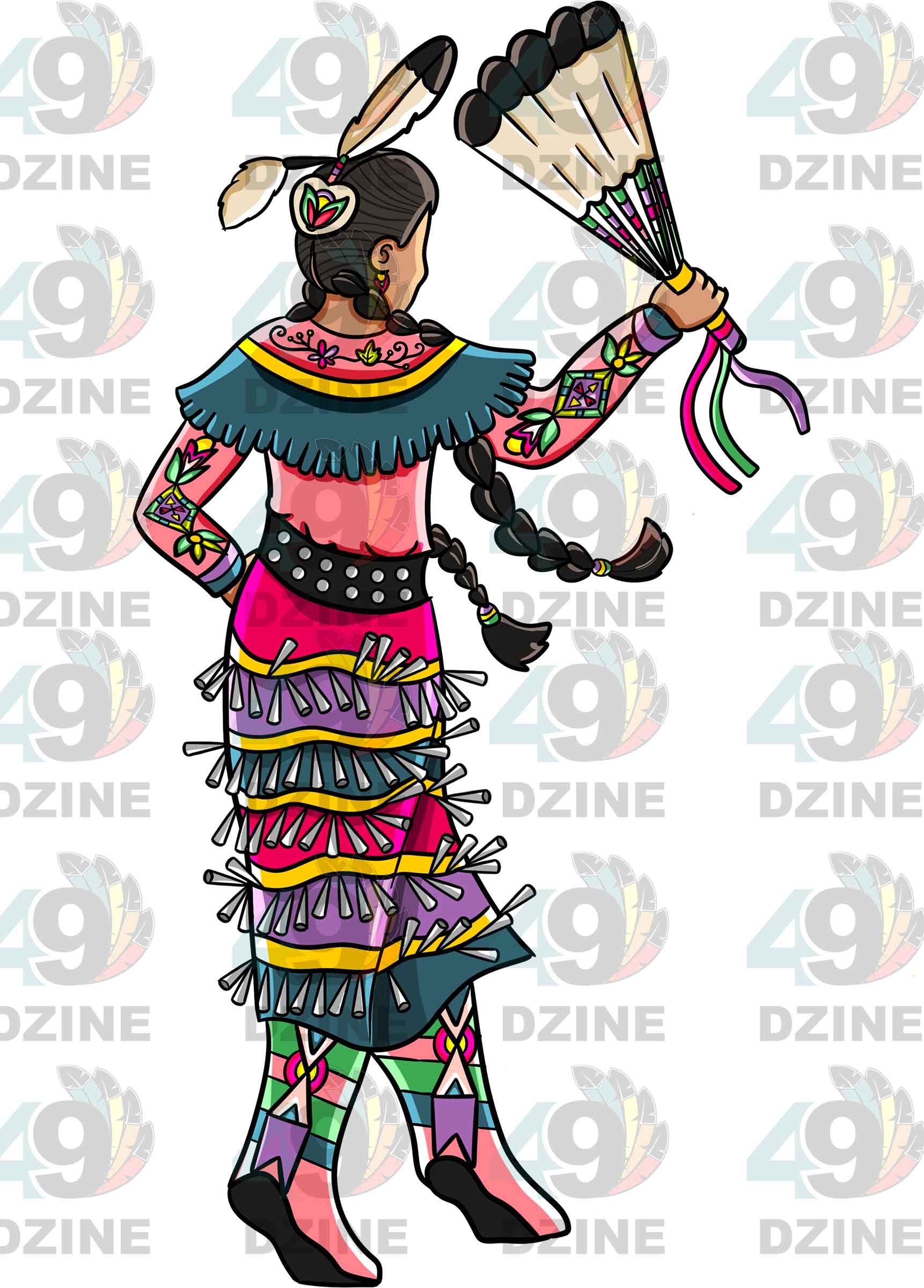 Jingle Dance 1 UV Sticker