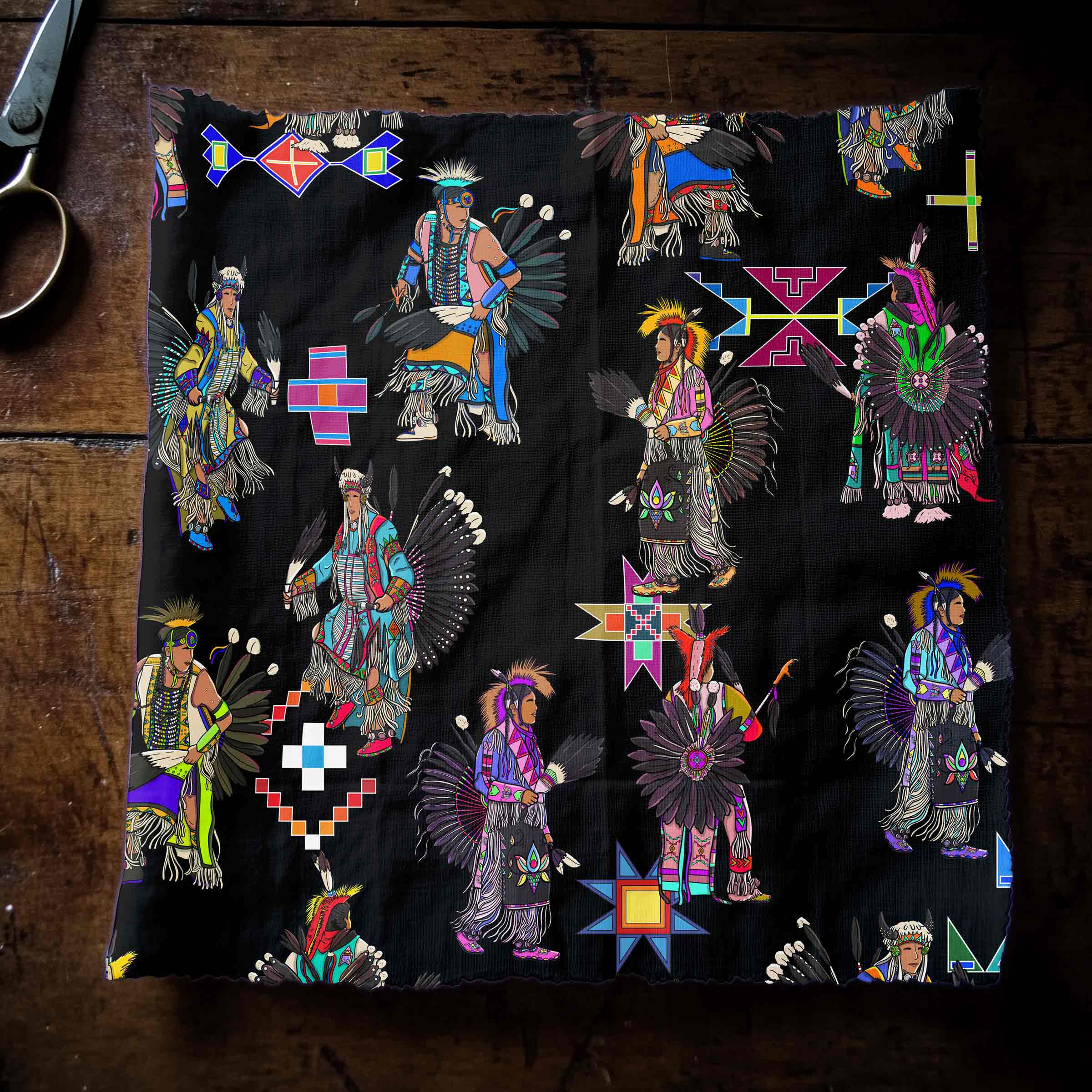 Men's Tradish Dancers Black Small Cotton Poplin