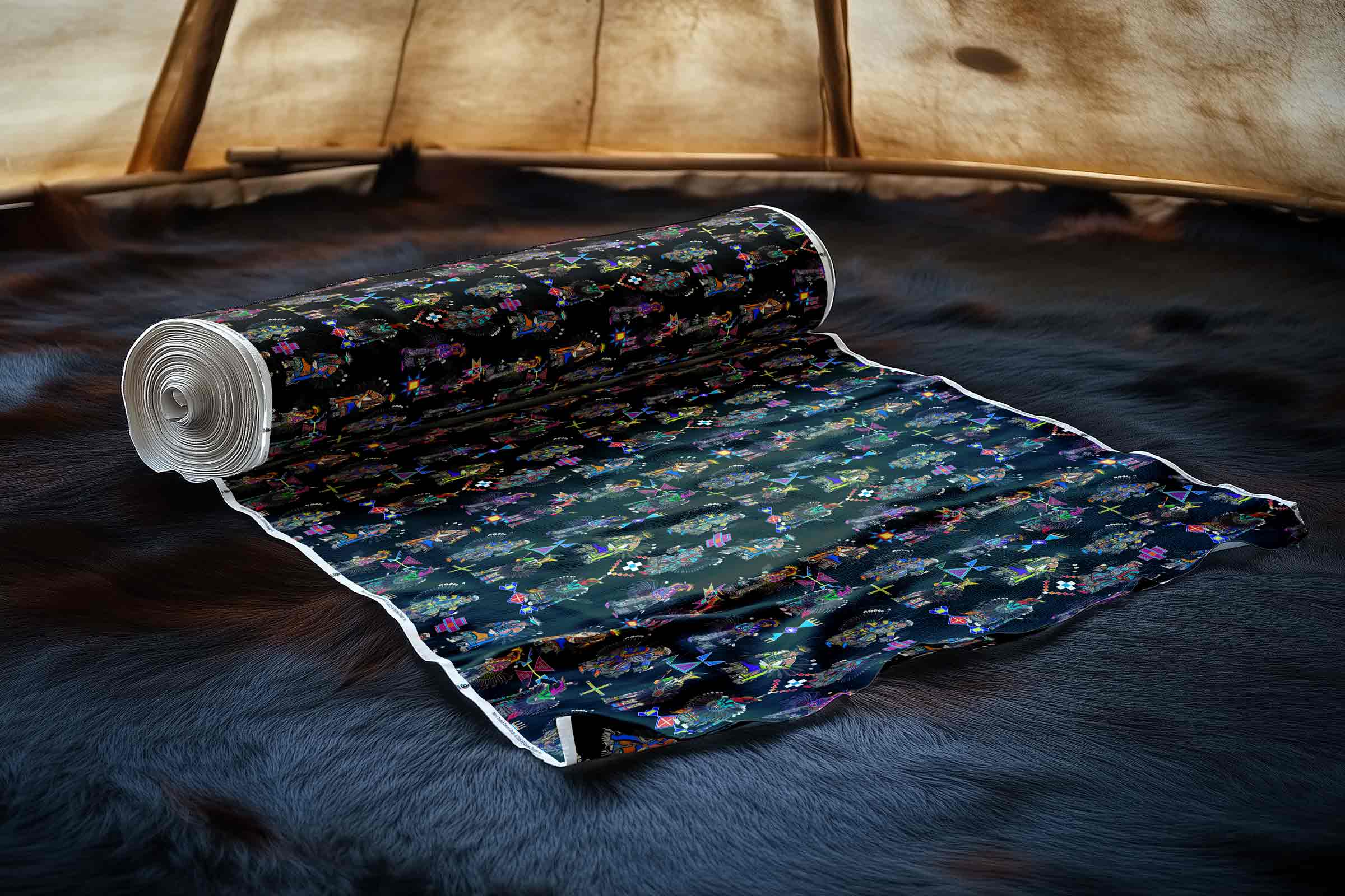 Men's Tradish Dancers Black Large Cotton Poplin