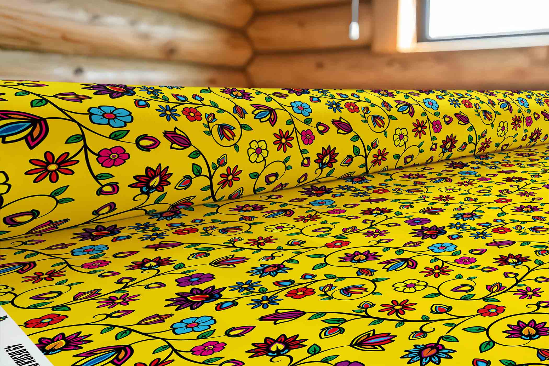 Nature's Nexus Yellow Cotton Poplin