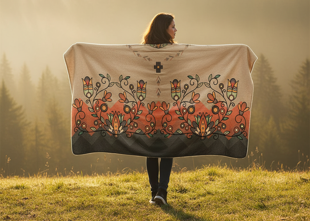 Roots and Rising Earthy Hooded Blanket