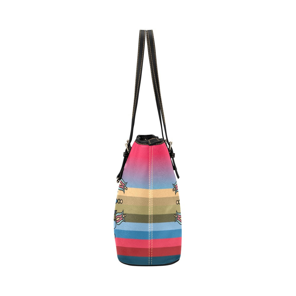 Frozen Petal Cascade Tote Handbag