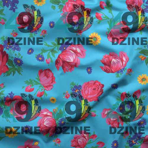 Kokum Ceremony Turquoise Cotton Poplin